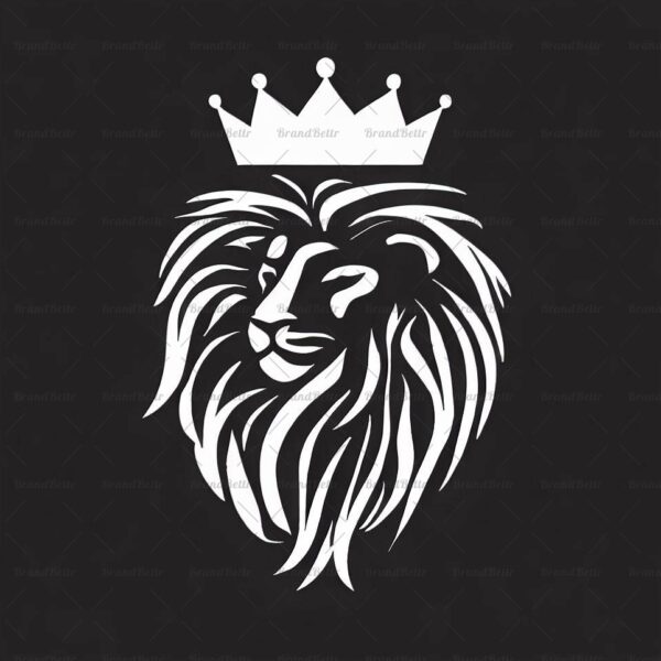 Majestätischer Löwe und Krone
